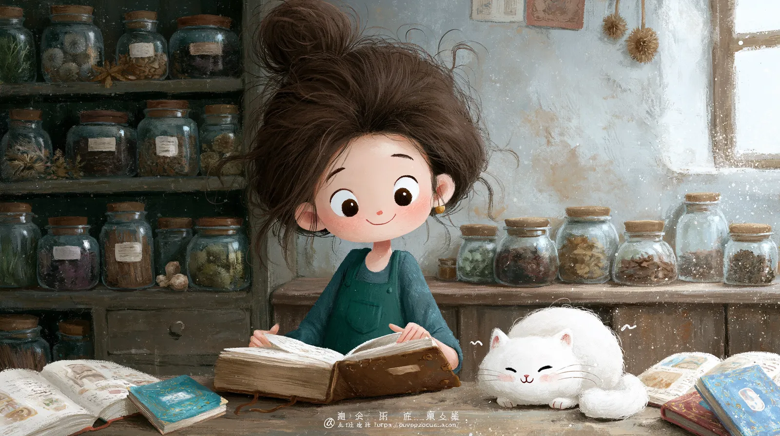 tchitcha. An enchanting cozy illustration of a young woman wi 6eda5896 8c92 4eca abd5 87afec898f7b 3 pour sophrologue Paris