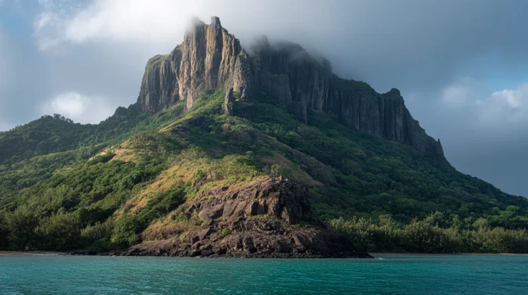 Illustration générée — Le mont Otemanu : le relief emblématique de Bora Bora