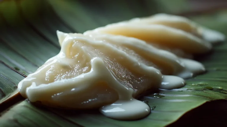 Illustration générée — Le po’e banane, dessert traditionnel polynésien